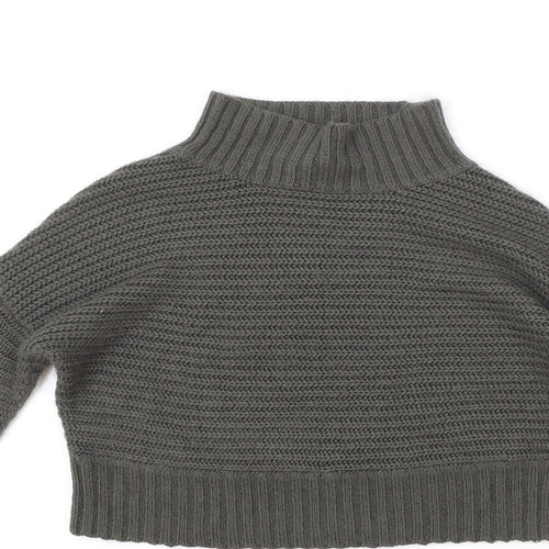 915 Generation Girls Green High Neck Acrylic Pullover Jumper Size 10-11 Years Pullover - Cropped