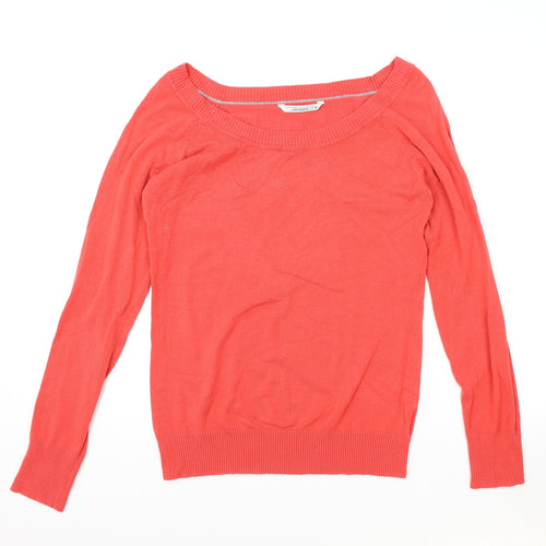 Clockhouse Womens Orange Boat Neck Polyester Pullover Jumper Size 2XL