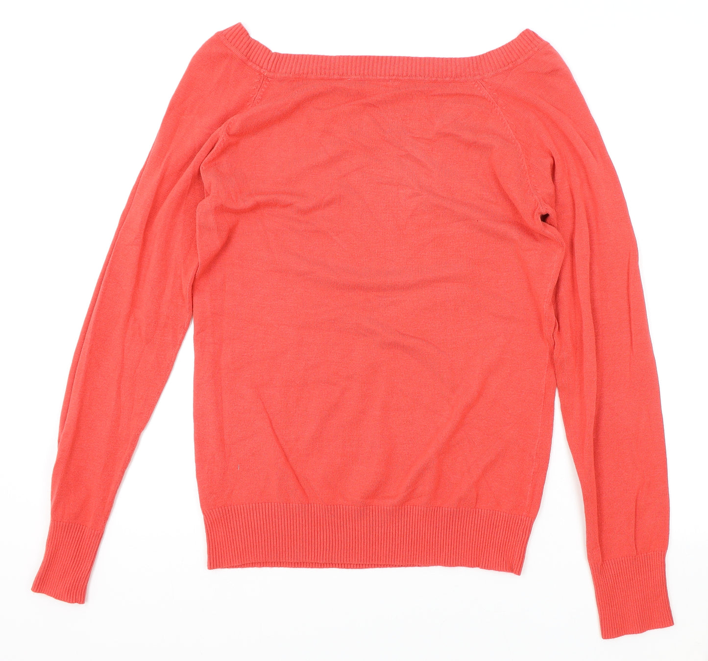 Clockhouse Womens Orange Boat Neck Polyester Pullover Jumper Size 2XL
