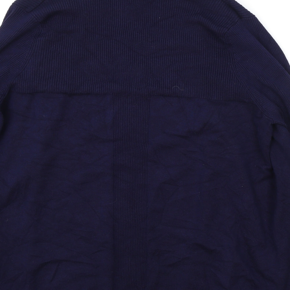 Bonmarché Womens Blue V-Neck Viscose Cardigan Jumper Size L