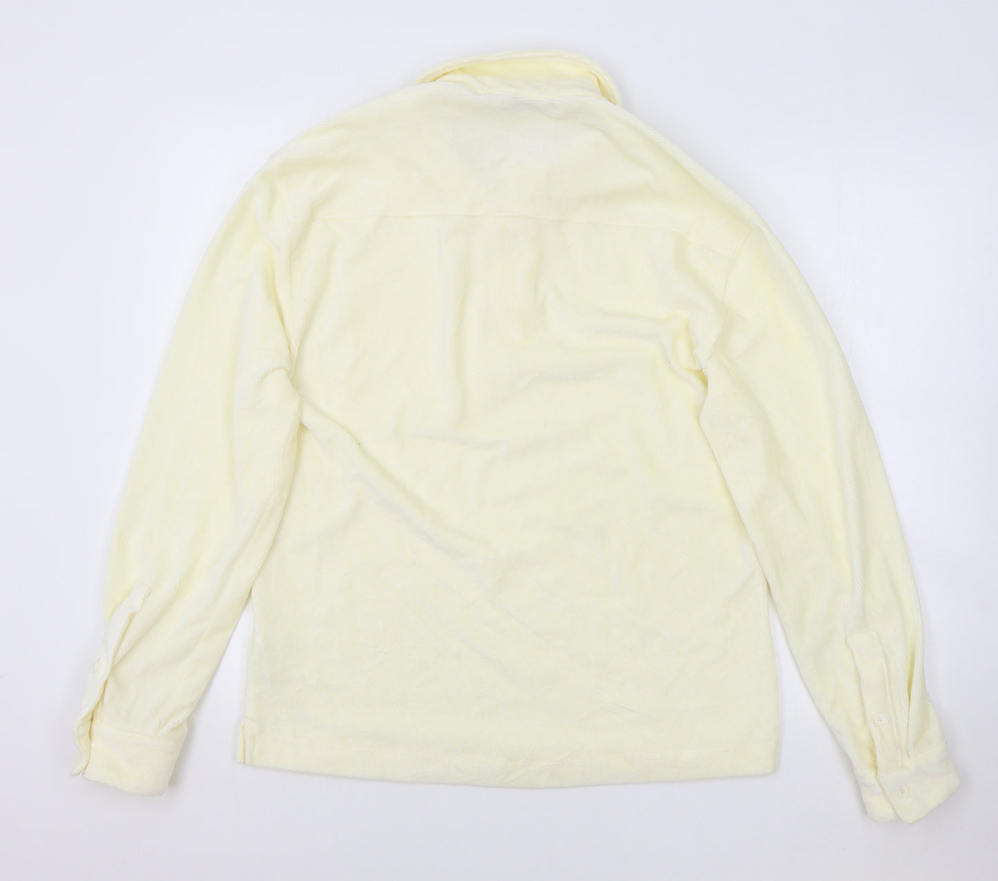 Zara Womens Ivory Cotton Basic Button-Up Size M Collared
