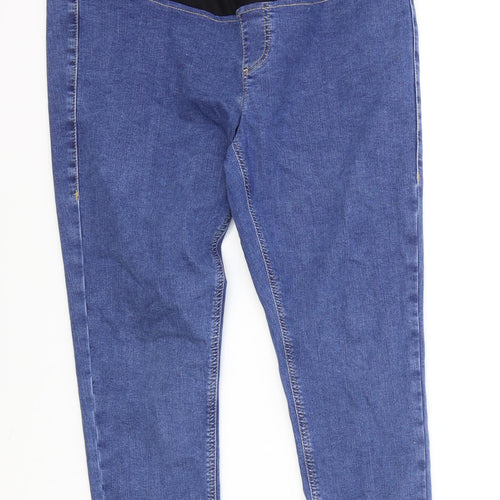 Topshop Womens Blue Cotton Skinny Jeans Size 30 in L25 in Regular
