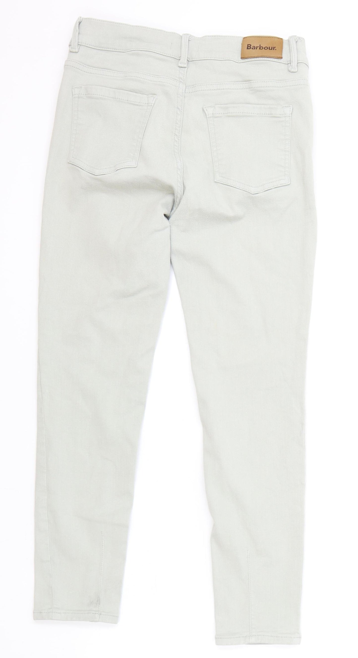 Barbour Womens Grey Cotton Skinny Jeans Size 26 in L24 in Regular Zip