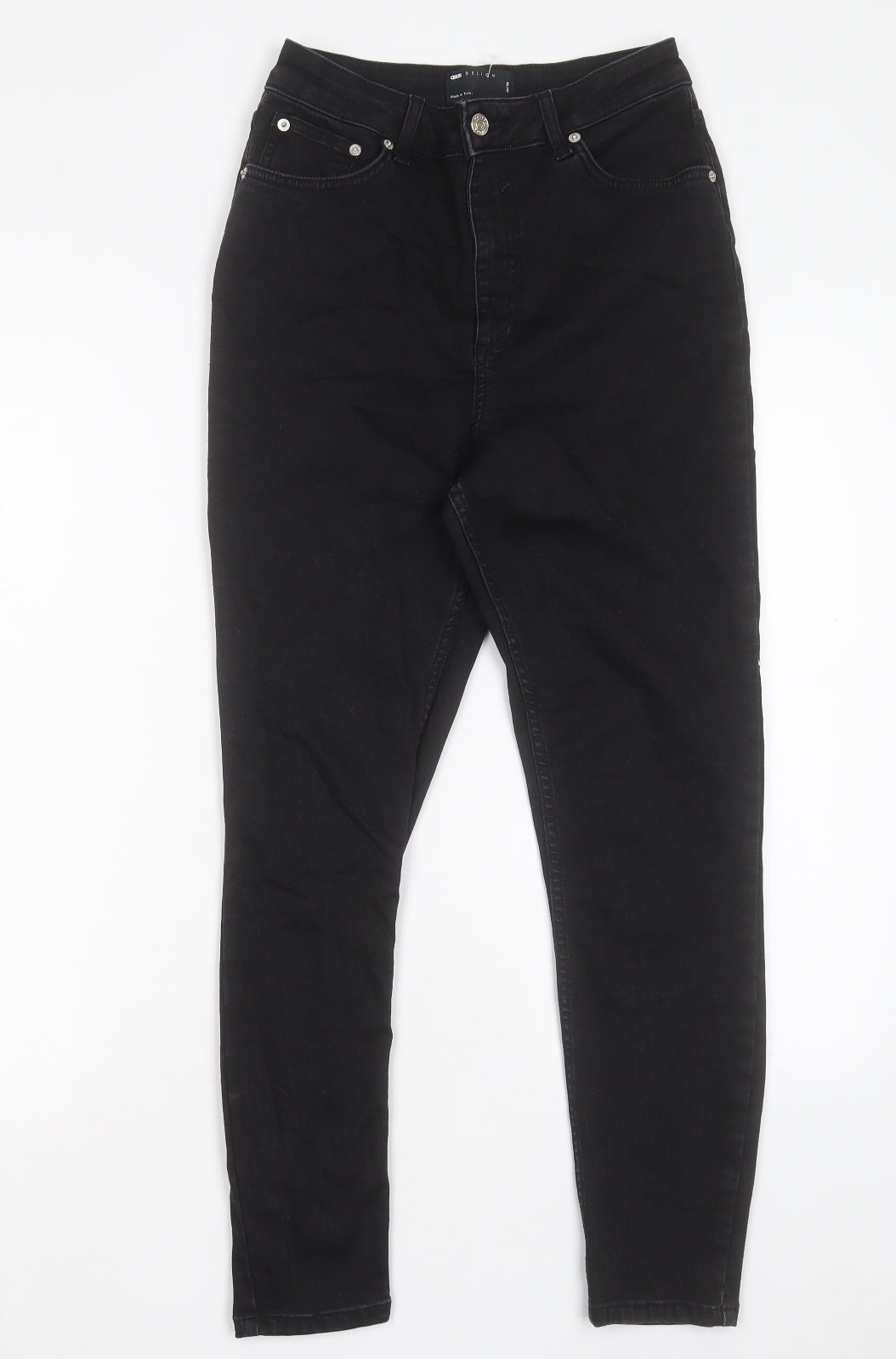 ASOS Mens Black Cotton Skinny Jeans Size 30 in L30 in Regular Button
