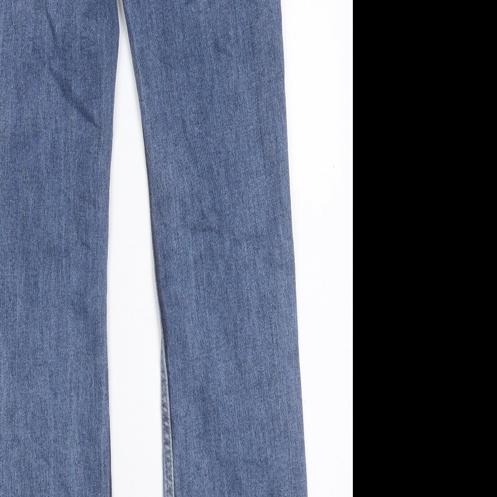 NEXT Womens Blue Cotton Bootcut Jeans Size 6 L31 in Regular Button
