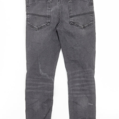 River Island Boys Black Cotton Skinny Jeans Size 9 Months Regular Button