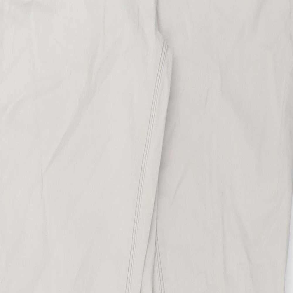 NEXT Womens Beige Cotton Skinny Jeans Size 10 L29 in Regular Button