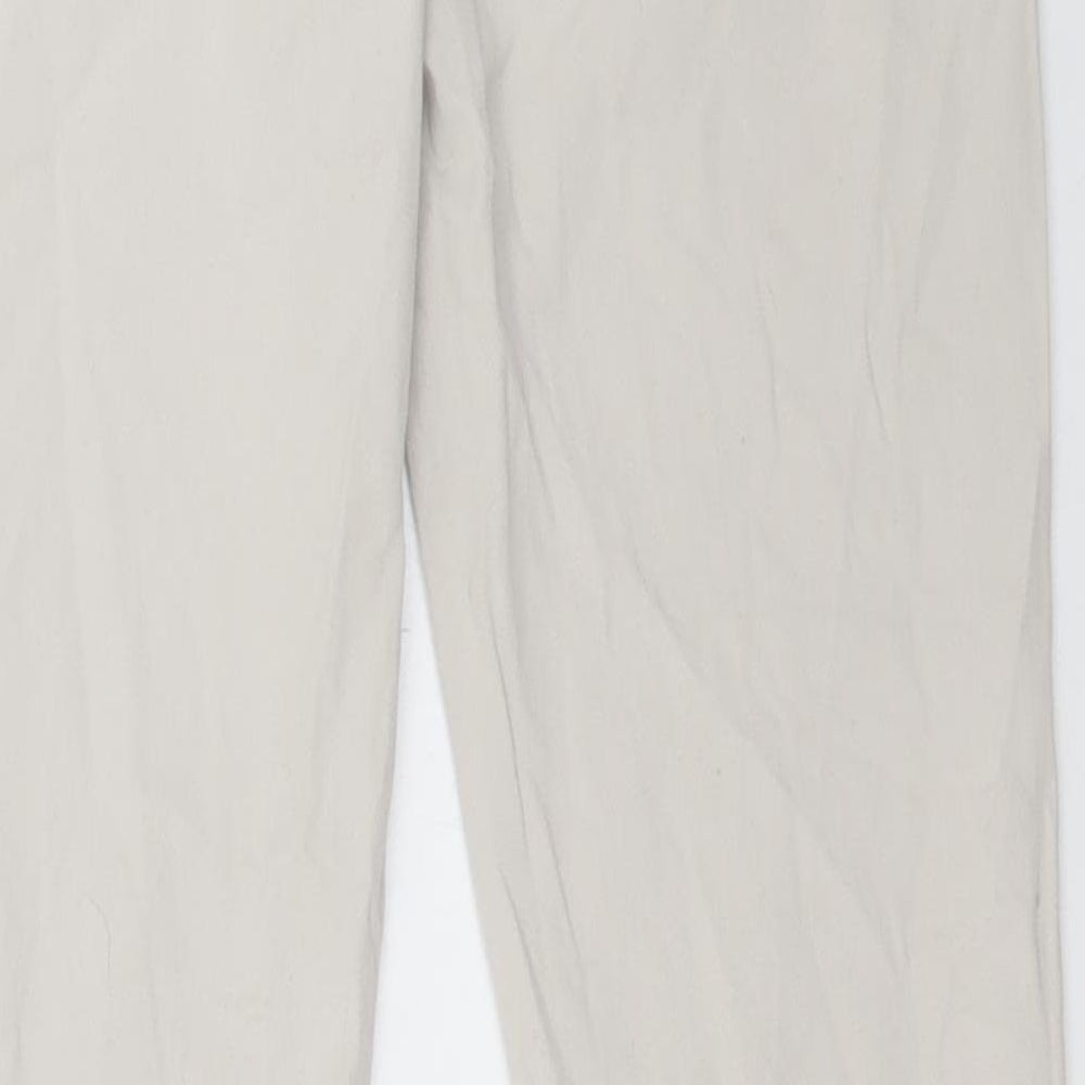 NEXT Womens Beige Cotton Skinny Jeans Size 10 L29 in Regular Button
