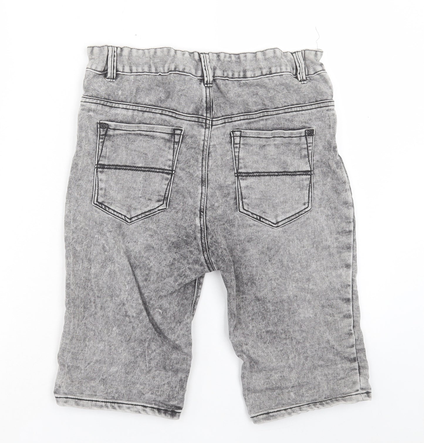 TU Boys Black Cotton Bermuda Shorts Size 13 Years Regular Buckle