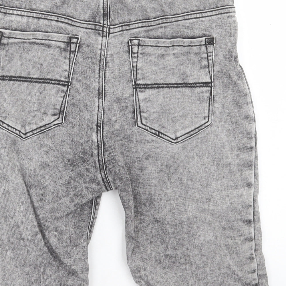 TU Boys Black Cotton Bermuda Shorts Size 13 Years Regular Buckle