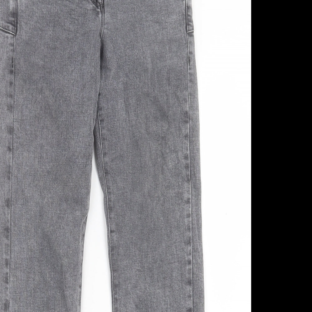 NEXT Womens Black Cotton Bootcut Jeans Size 12 L30 in Regular Button - Lift Slim & Shape