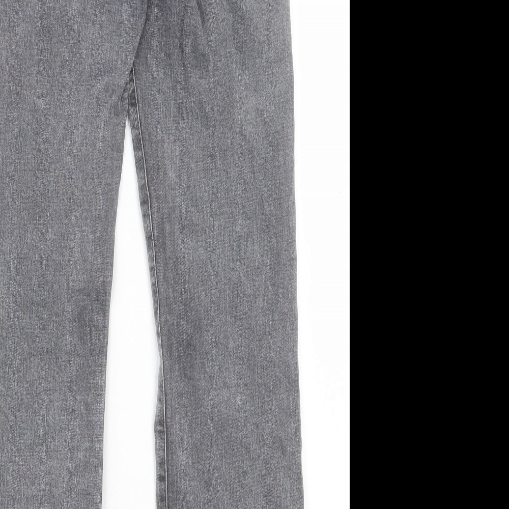 NEXT Womens Black Cotton Bootcut Jeans Size 12 L30 in Regular Button - Lift Slim & Shape