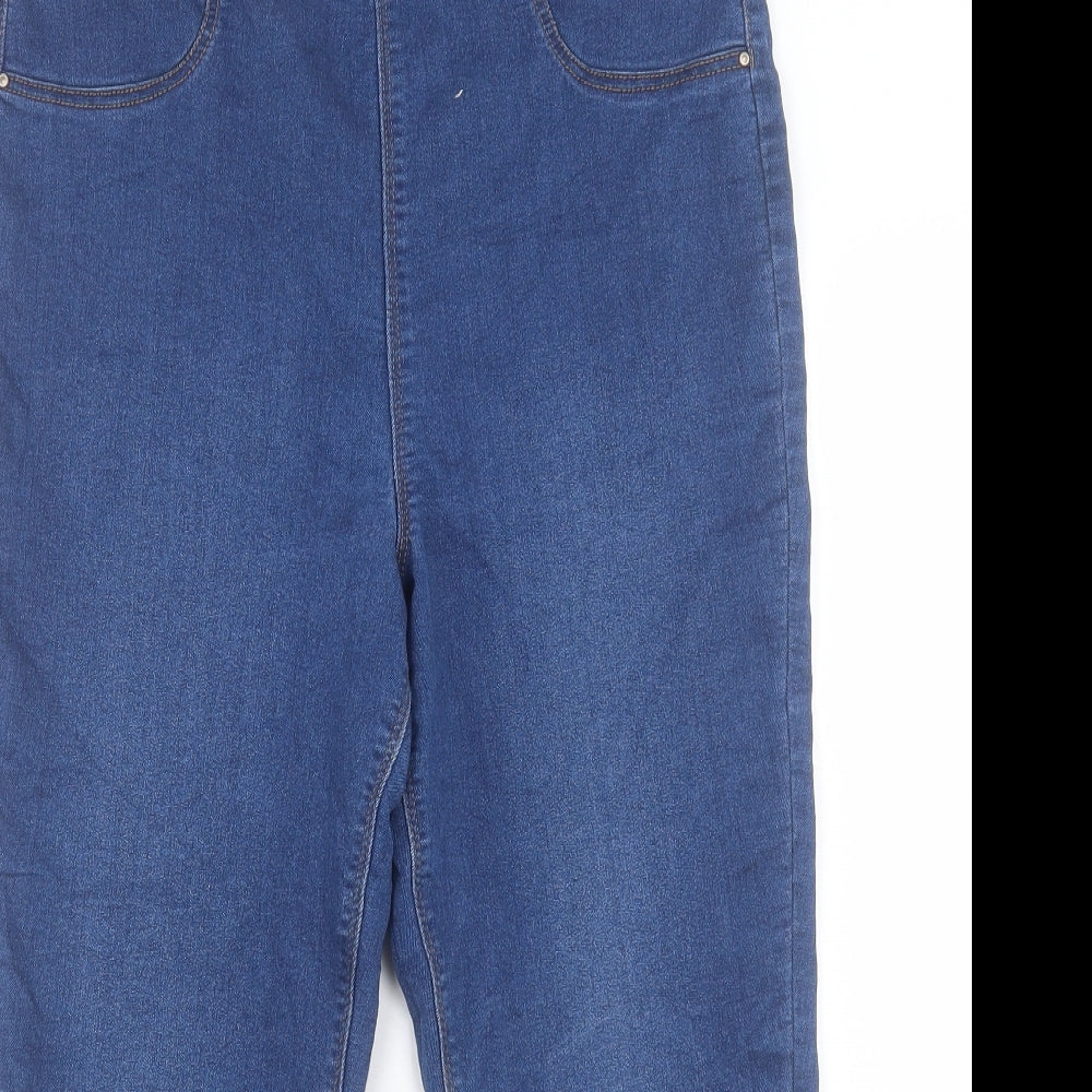 Matalan Womens Blue Cotton Cropped Jeans Size 12 L20 in Regular