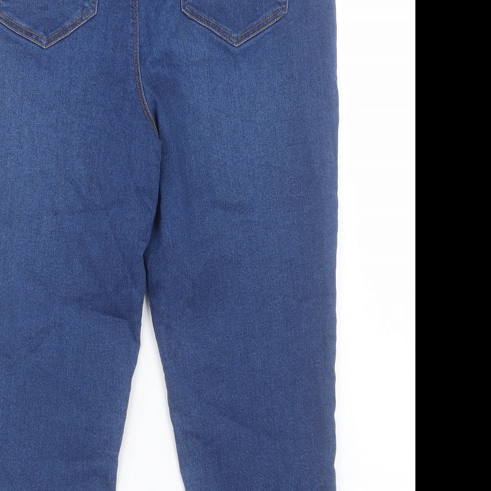 Matalan Womens Blue Cotton Cropped Jeans Size 12 L20 in Regular