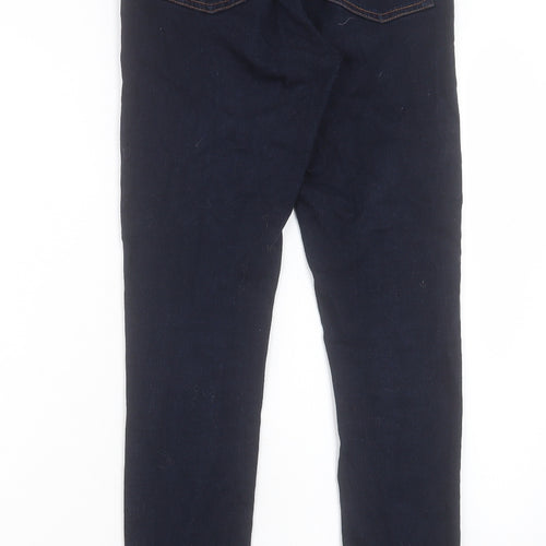 F&F Womens Blue Cotton Skinny Jeans Size 8 L29 in Regular Button