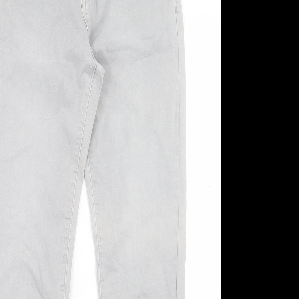 Zac & Zoe Womens Grey Cotton Skinny Jeans Size M L26 in Regular Button