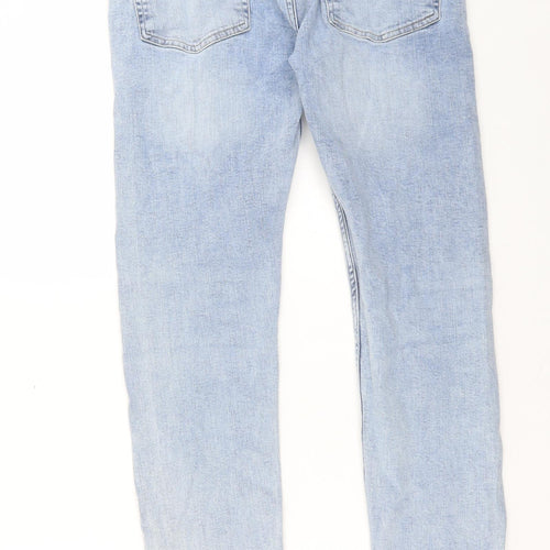 H&M Mens Blue Cotton Skinny Jeans Size 32 in L31 in Regular Button