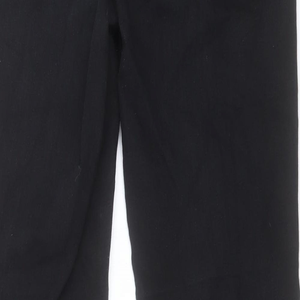 NEXT Womens Black Cotton Bootcut Jeans Size 12 L31 in Regular Button