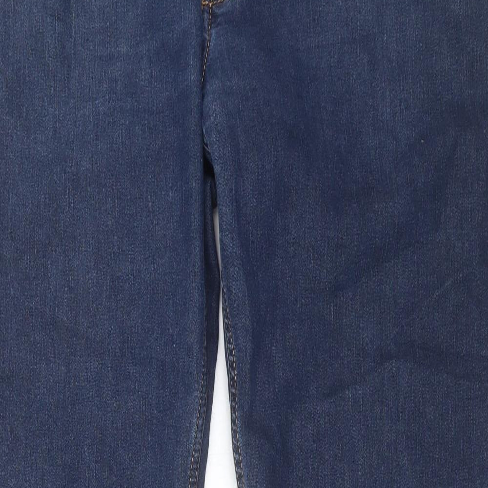Armani Jeans Mens Blue Cotton Straight Jeans Size 38 in L32 in Regular Button