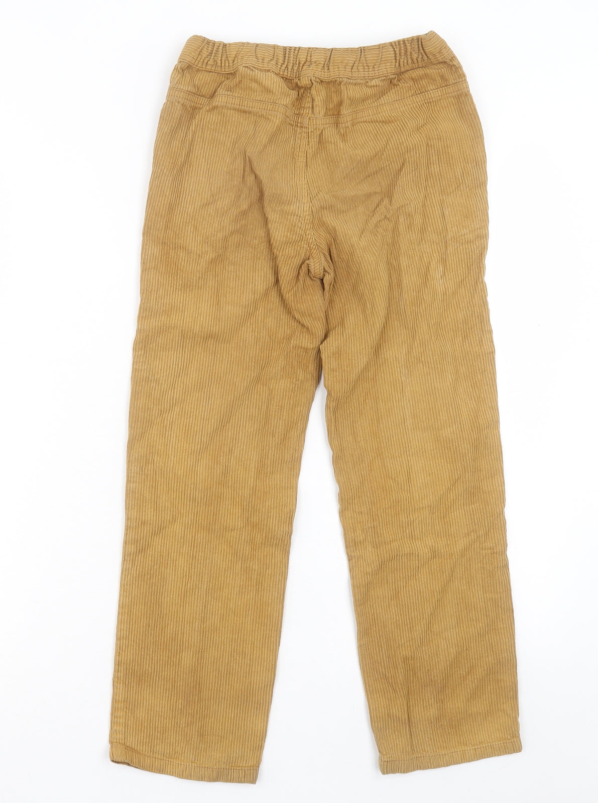 Mini Boden Boys Brown Cotton Capri Trousers Size 9 Months Regular Drawstring