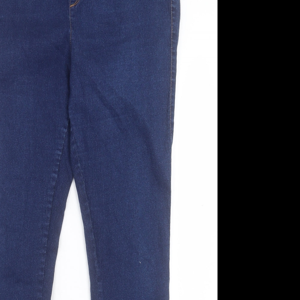 Denim & Co. Womens Blue Cotton Jegging Trousers Size 20 L29 in Regular