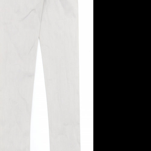 Denim & Co. Womens Grey Cotton Skinny Jeans Size 12 L29 in Regular Button