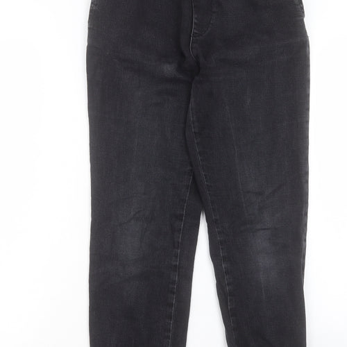 George Womens Black Cotton Tapered Jeans Size 8 L26 in Regular