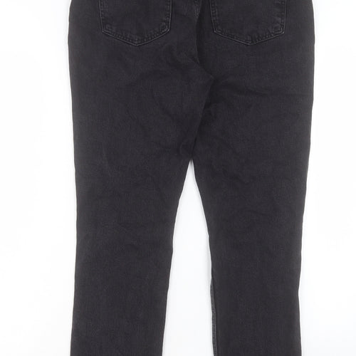 ASOS Womens Black Cotton Straight Jeans Size 30 in L30 in Regular Button