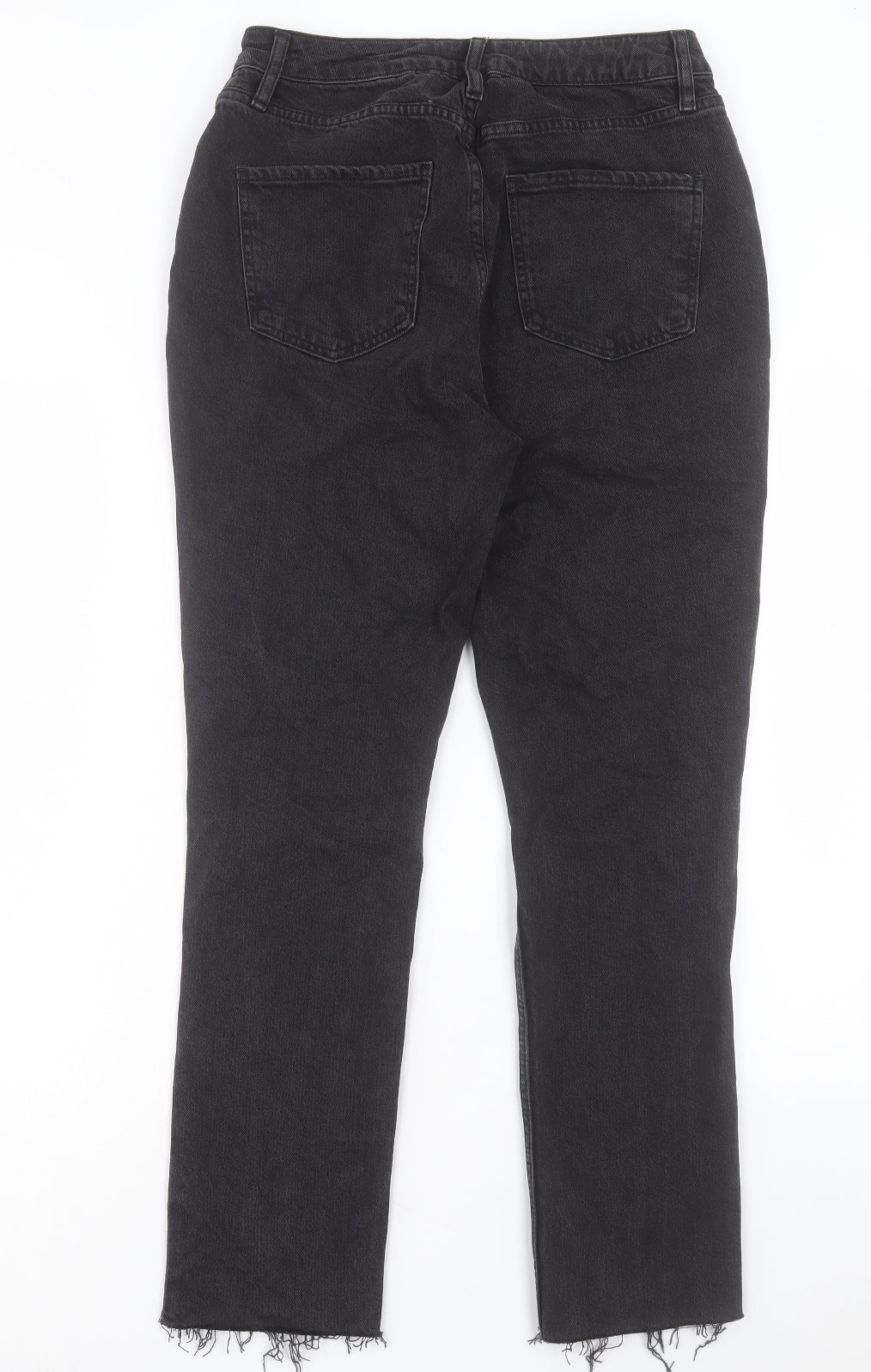ASOS Womens Black Cotton Straight Jeans Size 30 in L30 in Regular Button