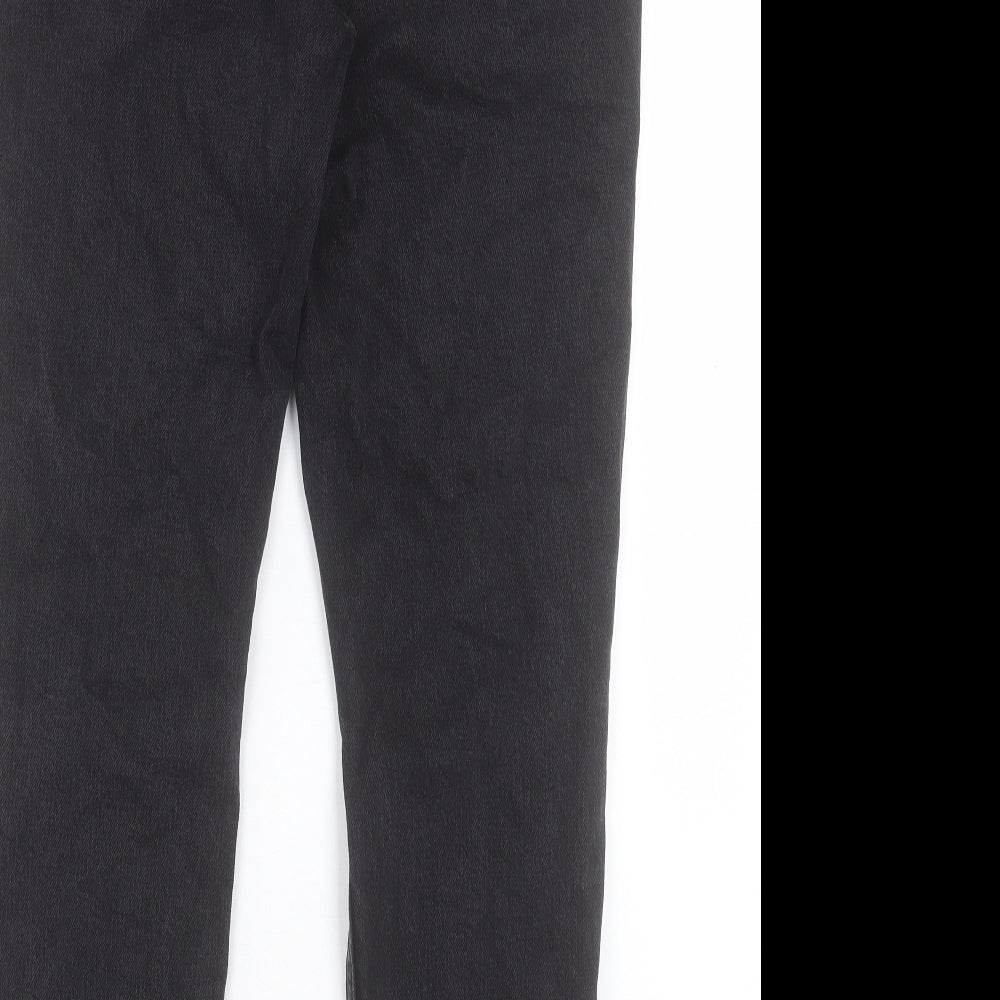 ASOS Womens Black Cotton Straight Jeans Size 30 in L30 in Regular Button