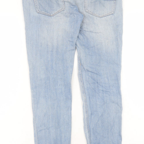 NEXT Womens Blue Cotton Skinny Jeans Size 6 L29 in Relaxed Button