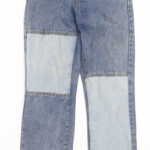 Preworn Womens Blue Cotton Straight Jeans Size S L28 in Regular Button