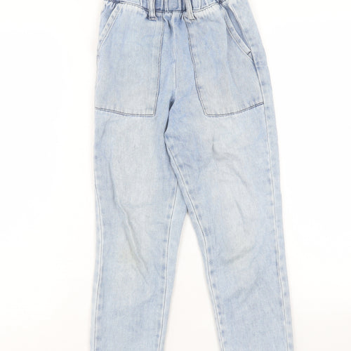 NEXT Girls Blue Cotton Straight Jeans Size 9 Months Regular Pullover