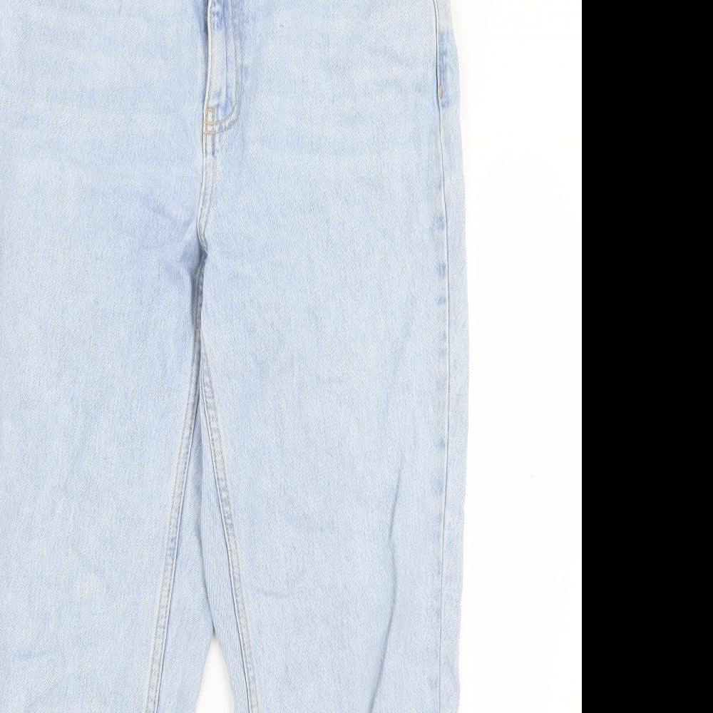 Topshop Womens Blue Cotton Mom Jeans Size 32 in L28 in Regular Button