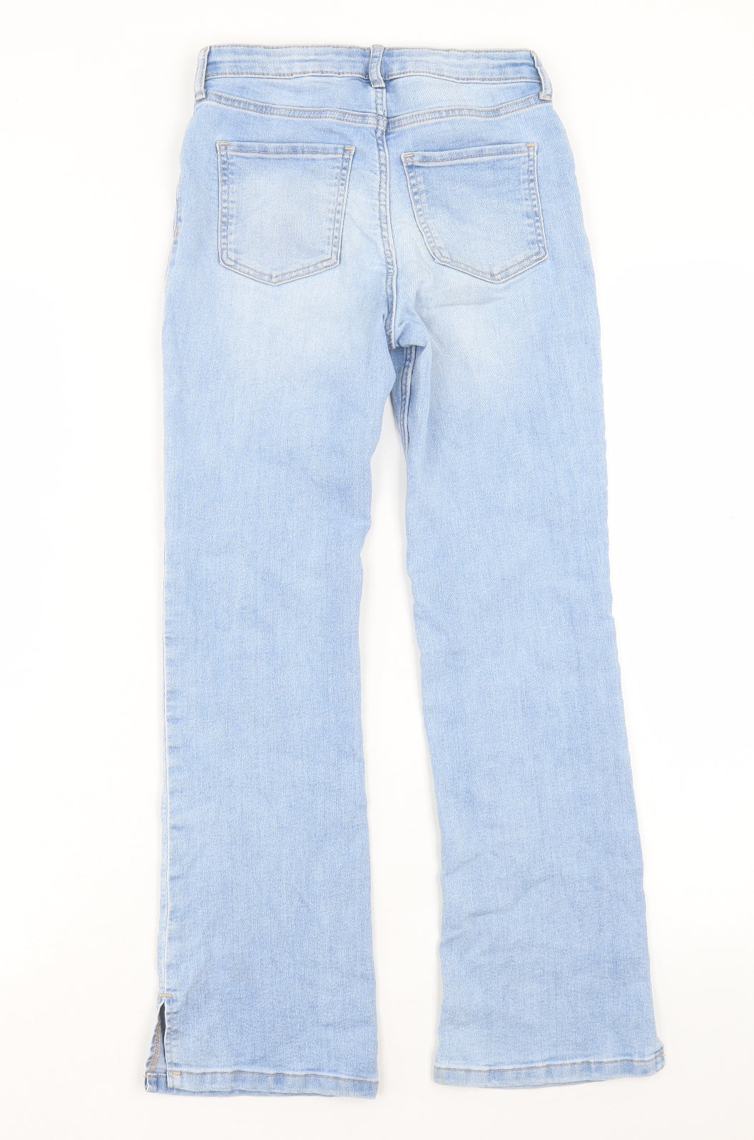 H&M Girls Blue Cotton Flared Jeans Size 9 Years Regular Button