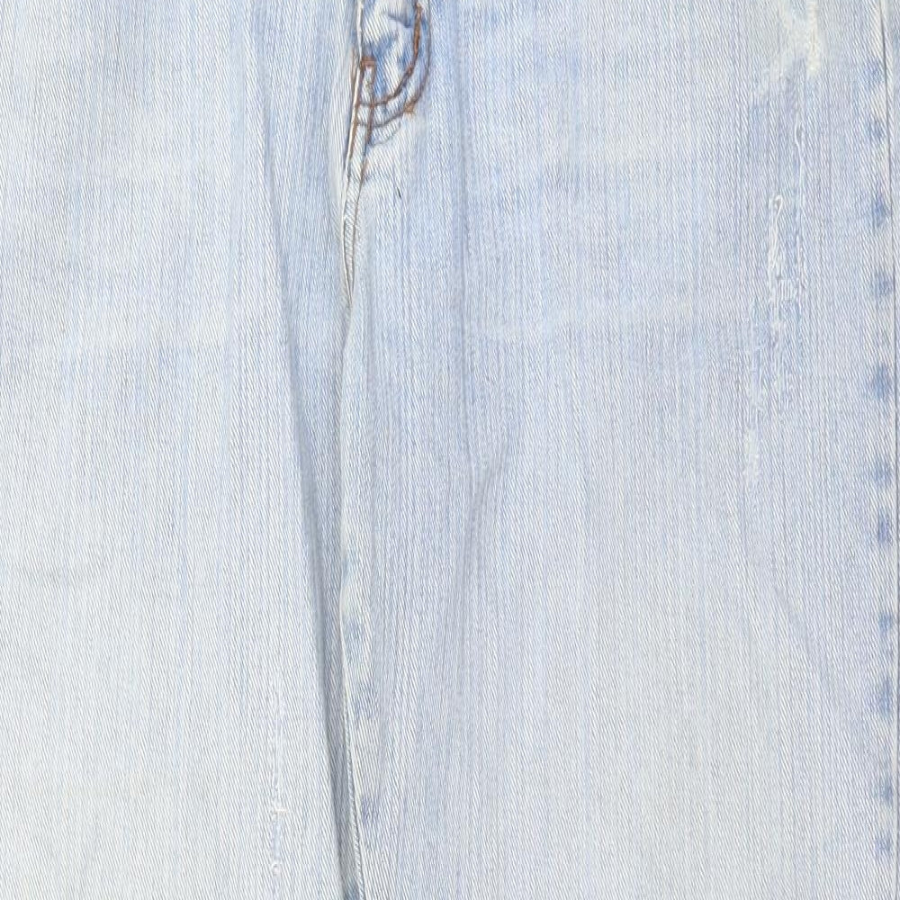 UrbanSpirit Mens Blue Cotton Bootcut Jeans Size 34 in L31 in Regular Button