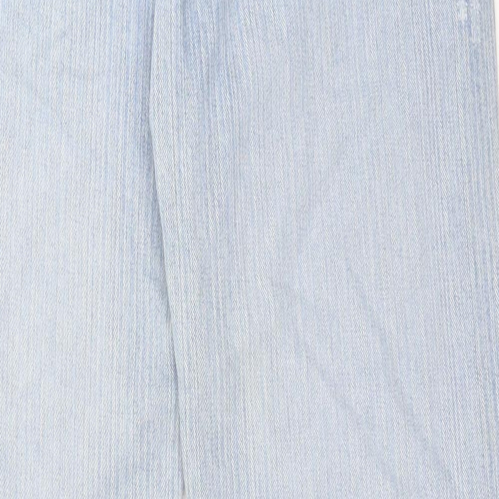 UrbanSpirit Mens Blue Cotton Bootcut Jeans Size 34 in L31 in Regular Button