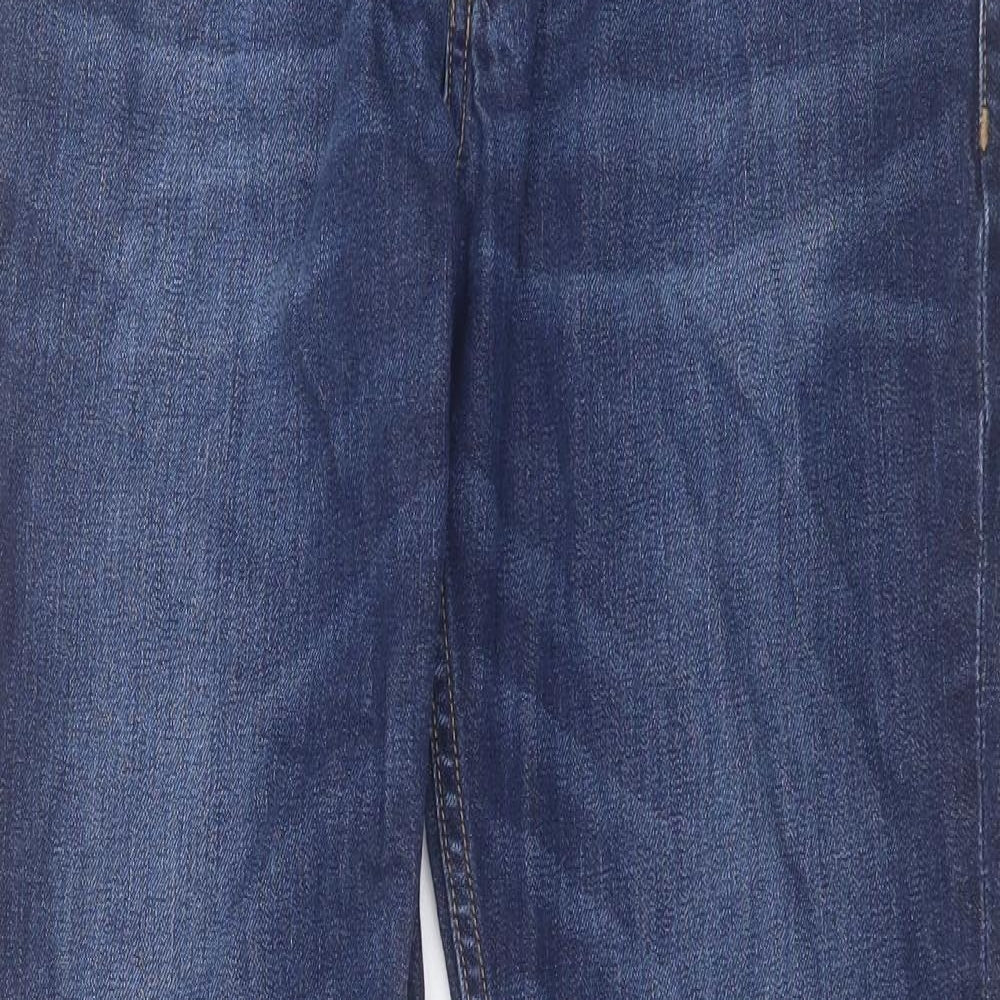 Topman Mens Blue Cotton Straight Jeans Size 30 in L30 in Slim Button