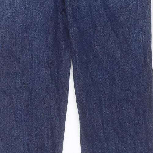 Topman Mens Blue Cotton Straight Jeans Size 30 in L30 in Slim Button