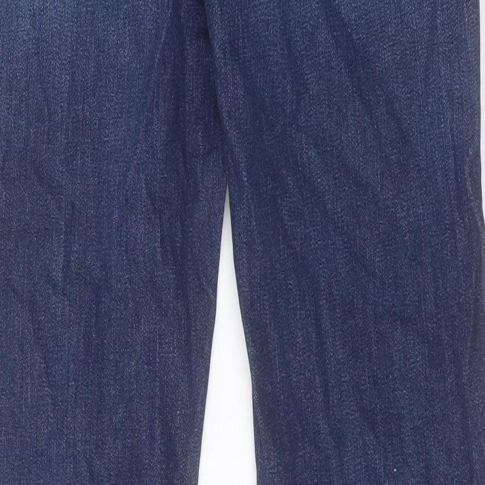 Topman Mens Blue Cotton Straight Jeans Size 30 in L30 in Slim Button