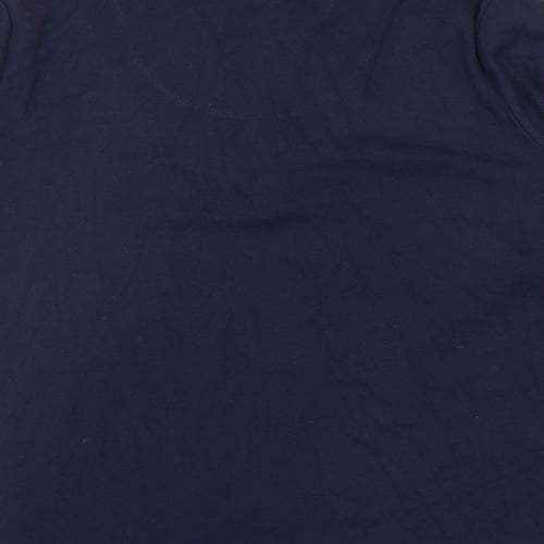 Tigi Womens Blue Collared Cotton Pullover Jumper Size 14