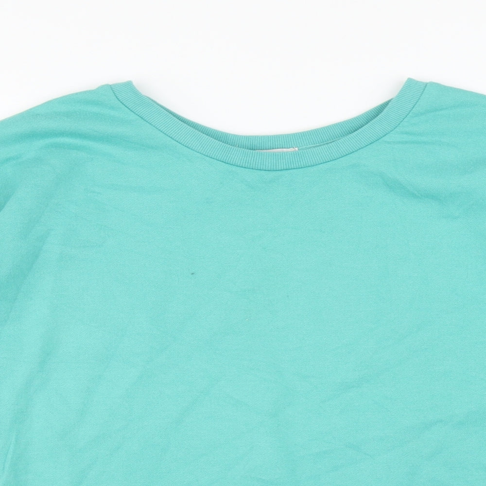 Primark Womens Green Cotton Pullover Sweatshirt Size 14 Pullover