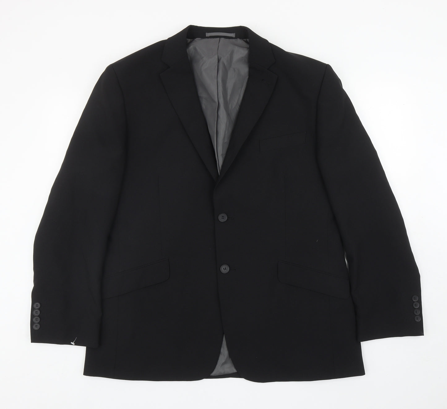 George Mens Black Polyester Jacket Blazer Size 44