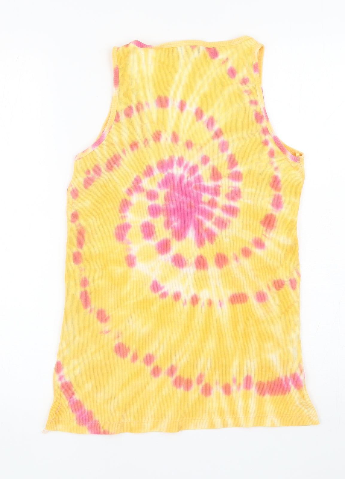 Atmosphere Womens Orange Cotton Basic Tank Size 14 Scoop Neck - Tie Dye