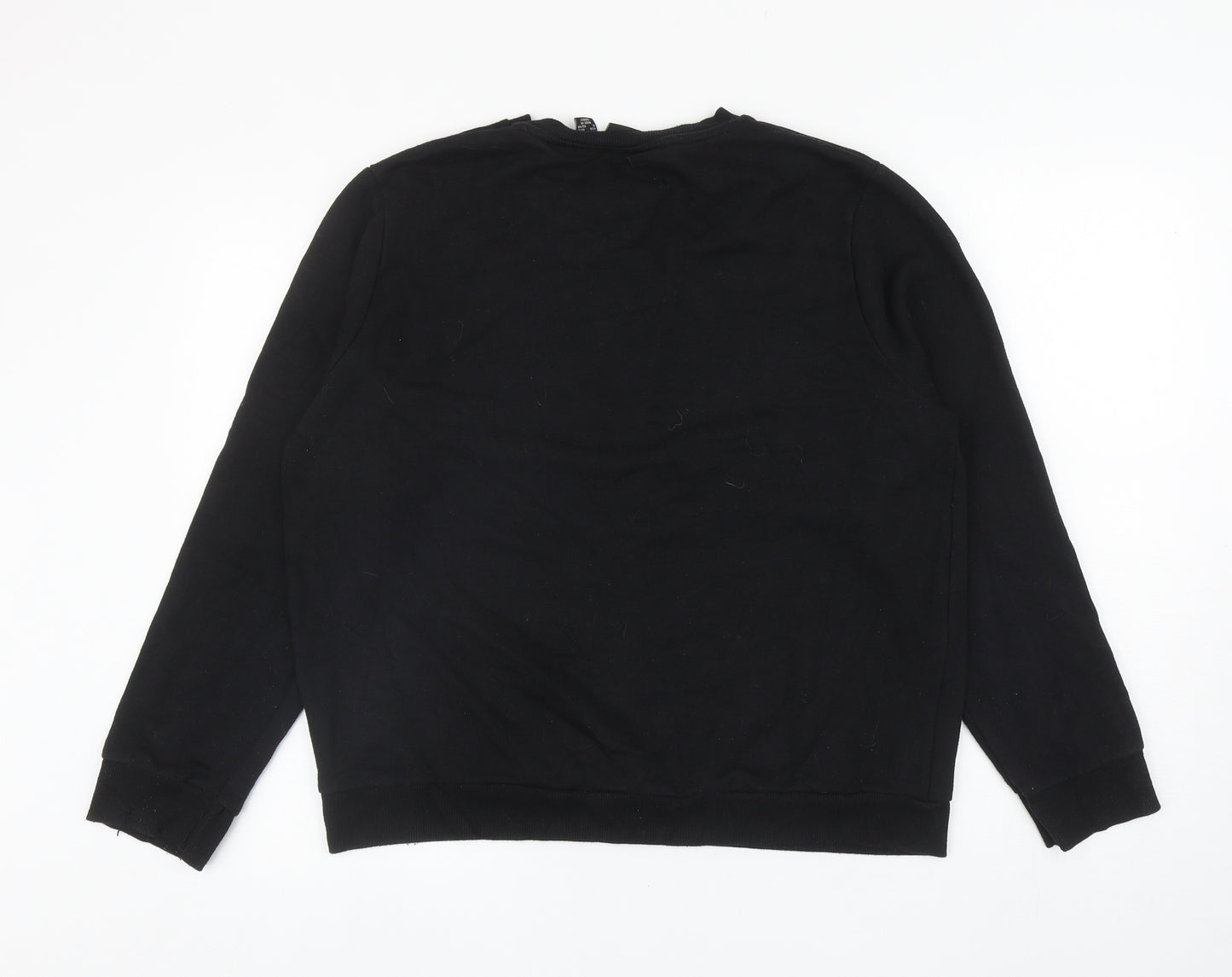 Primark Womens Black Cotton Pullover Sweatshirt Size L Pullover - Thank U, Next