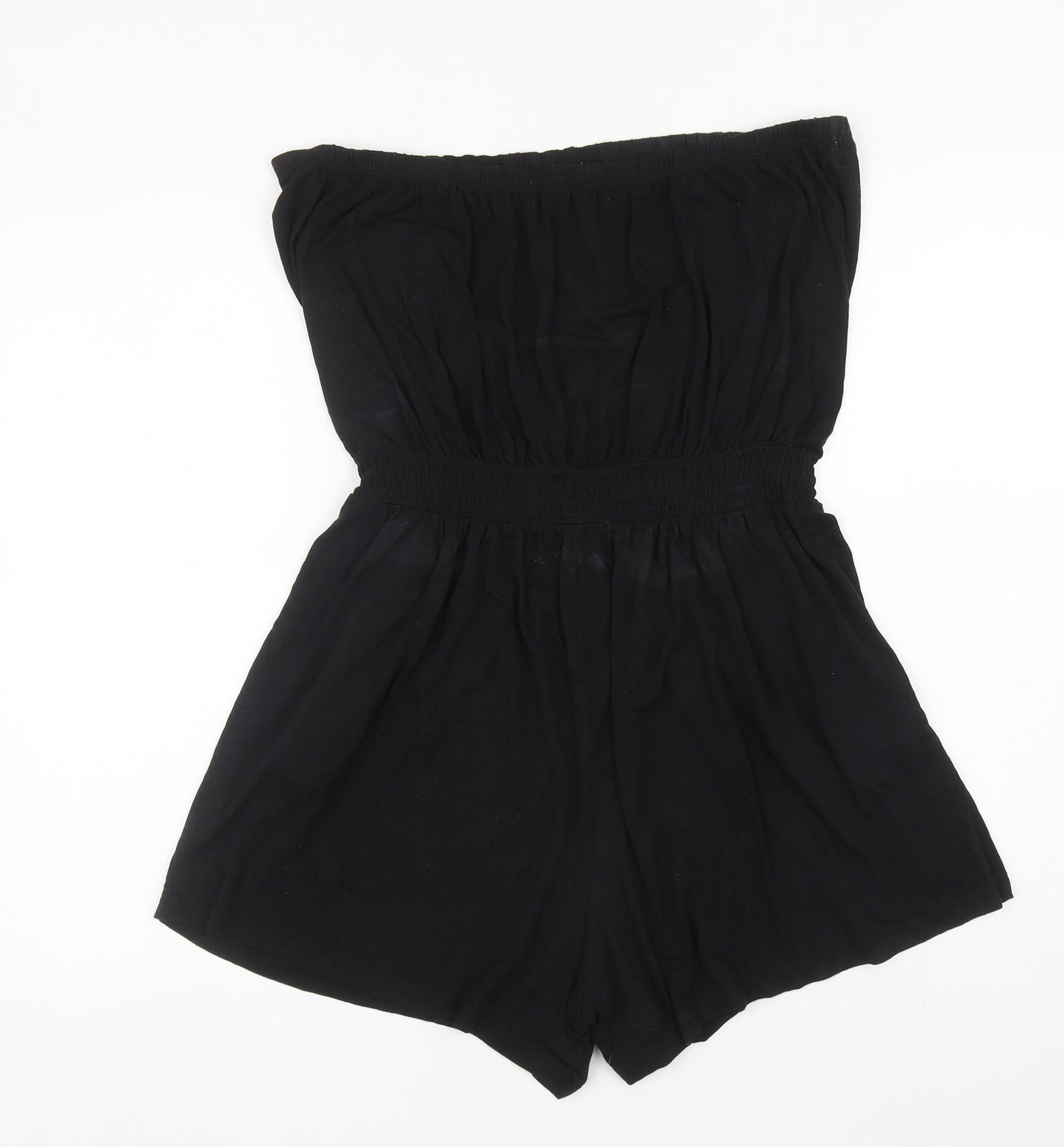 F&F Womens Black Viscose Romper One-Piece Size 16 L3 in Pullover