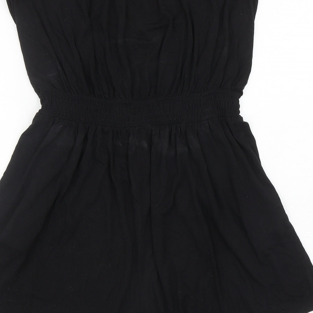 F&F Womens Black Viscose Romper One-Piece Size 16 L3 in Pullover