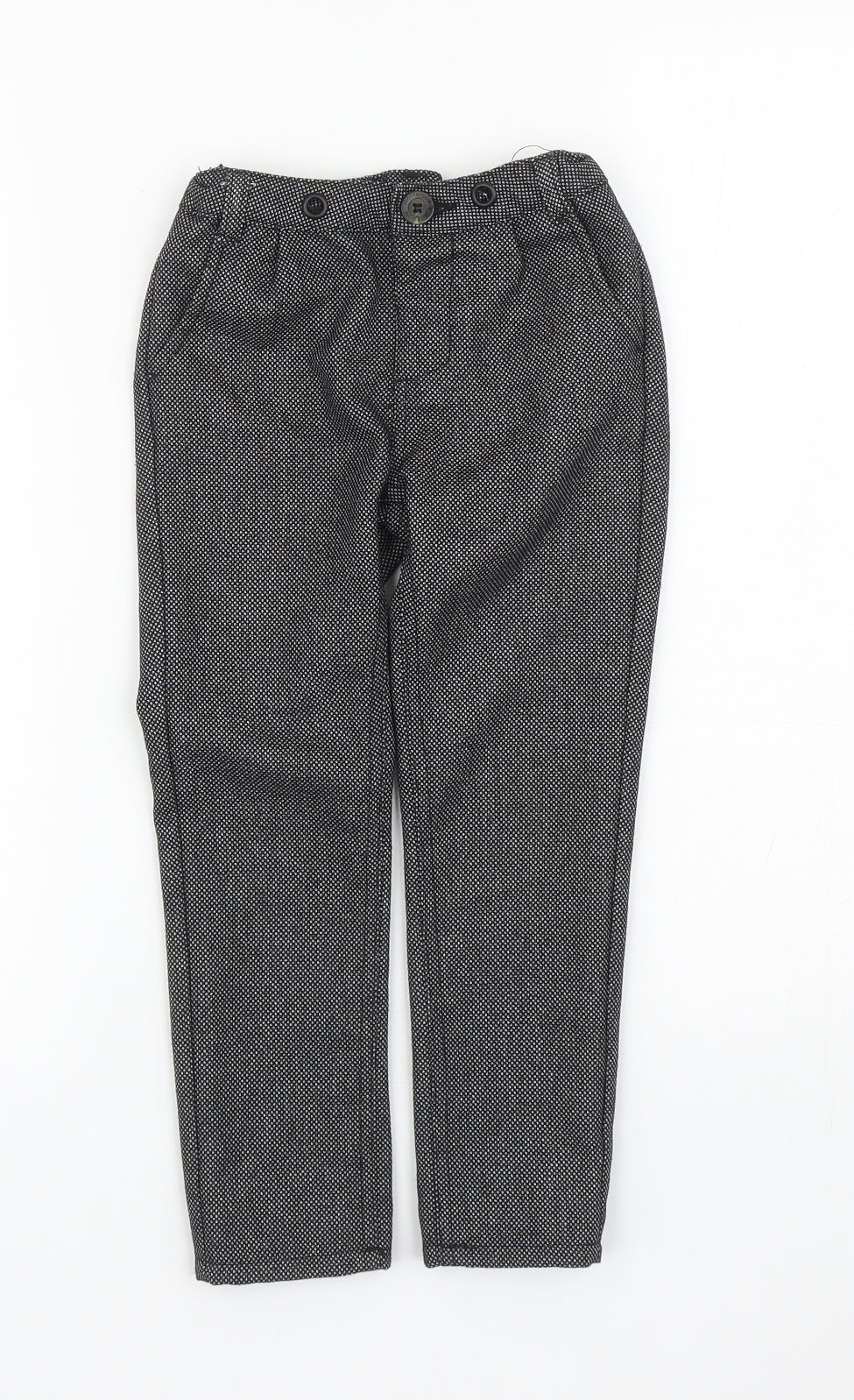 Mothercare Boys Grey Geometric Polyester Capri Trousers Size 3-4 Years L20 in Regular Button