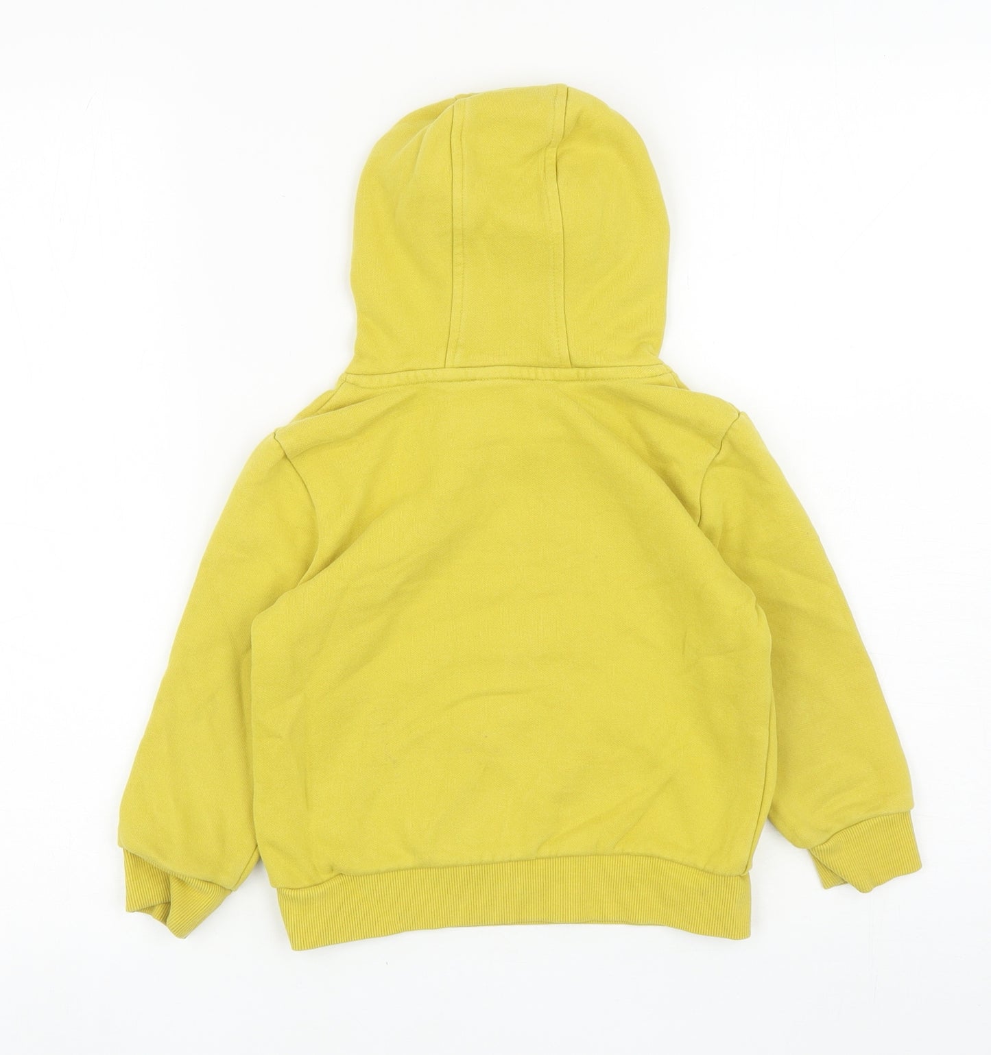 George Boys Yellow Cotton Pullover Hoodie Size 3-4 Years Pullover - Smiley Face