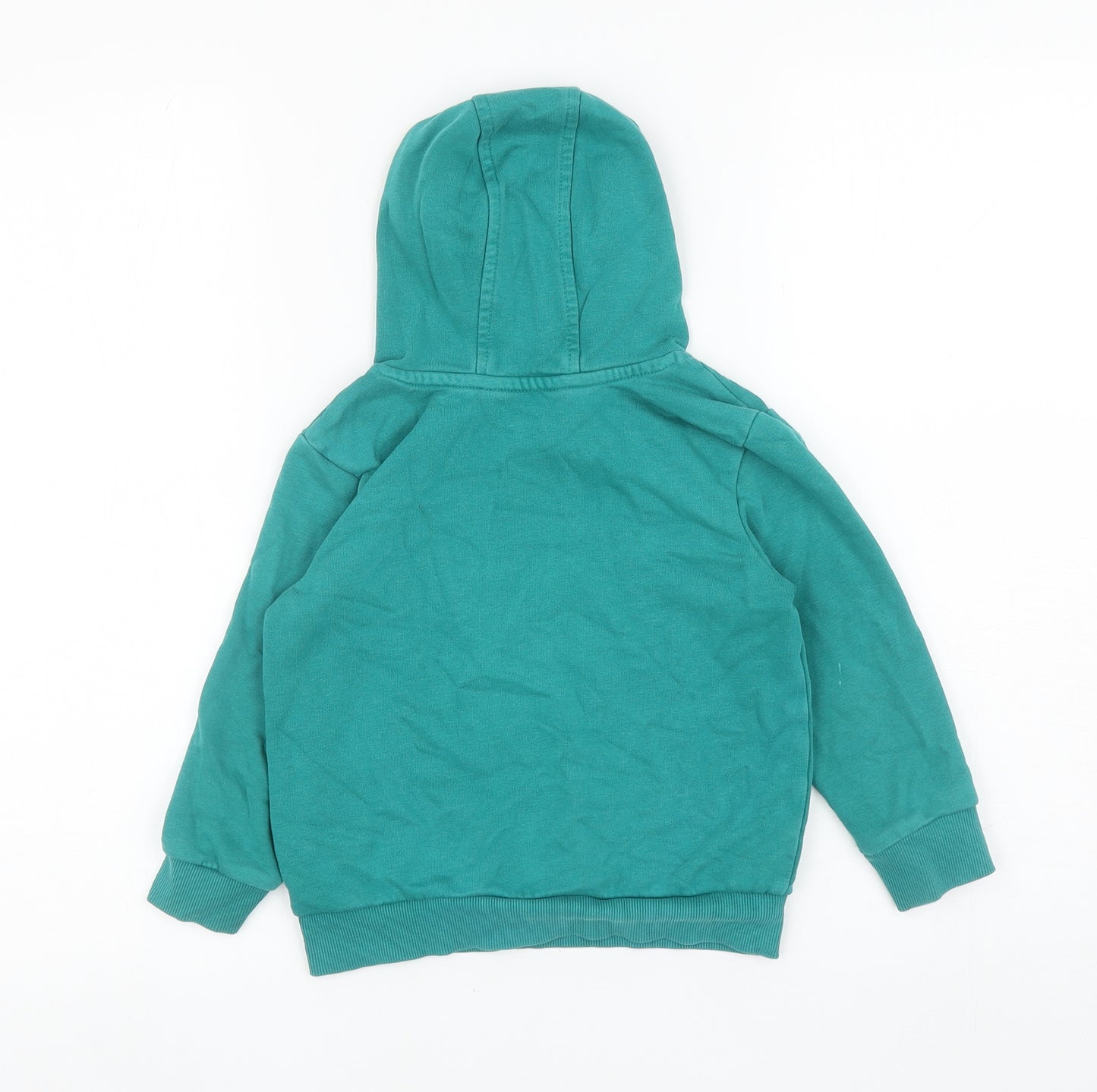 George Boys Green Cotton Pullover Hoodie Size 3-4 Years Pullover - Dinosaur Skeletons
